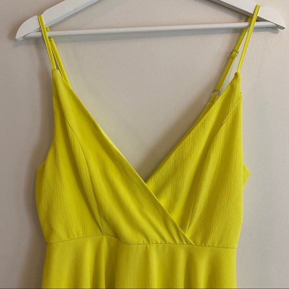 Revamped Faux Wrap Plunge Neckline Skater Dress - Picture 2 of 6